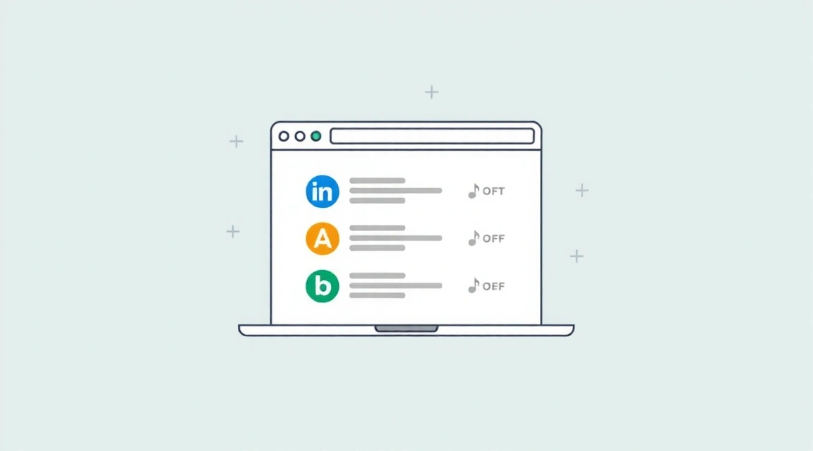 Web browser window with multiple tabs and external links